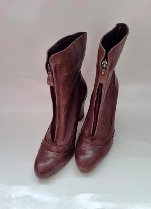 Кожаные ботильены, ботинки кожа, сапожки