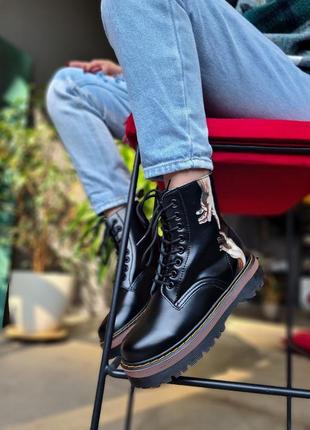 Зимние ботинки dr martens с мехом4 фото