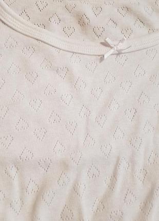 Красивый ажурный термо комплект, пижама primark 12-13 лет цвет белый5 фото
