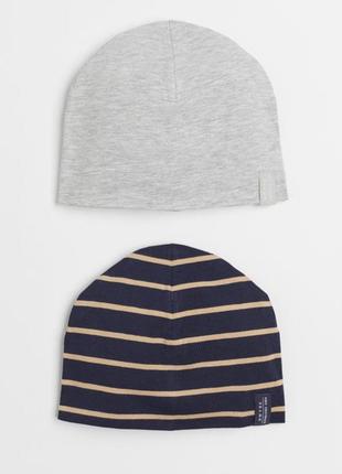 H&m. комплект двухшарових шапочок для хлопчика, 3/7р.