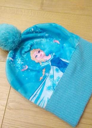 Оригінал/ зимова шапка для дівчинки від frozen disney/дитяча шапочка3 фото