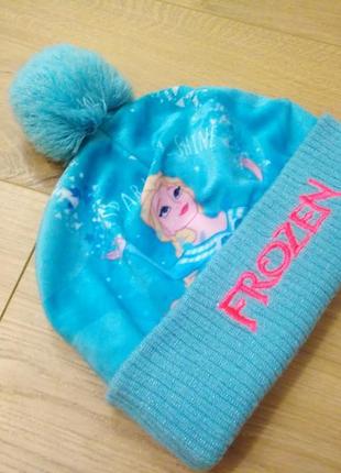 Оригінал/ зимова шапка для дівчинки від frozen disney/дитяча шапочка2 фото