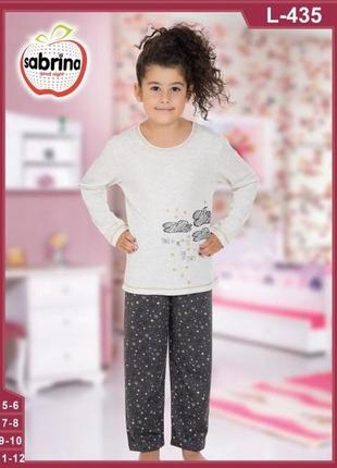Піжама для дівчаток трикотажна sabrina 5-6 років