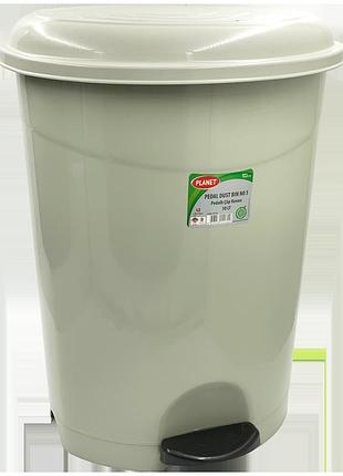 Відро для сміття з педаллю planet №5 50л сіре довжина/ширина/висота: 43,5 x 41 x 56,5 см