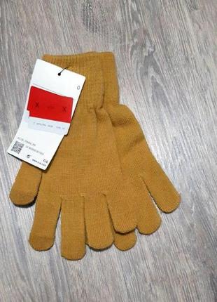 C&a. рукавички трикотажні в'язані з сенсорними пальчиками1 фото