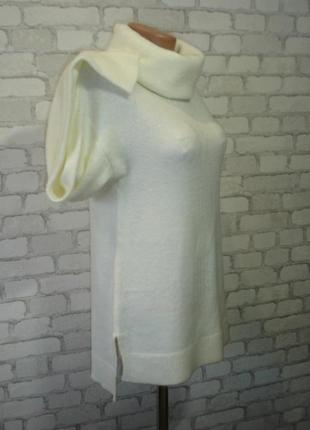 Белый свитер с длинной спинкой "cashmiele " 46-48 р италия