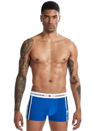 Мужские боксеры lanvibum хлопковые. цвет: синий