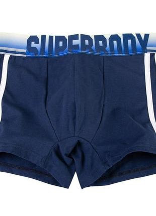 Боксеры мужские superbody темно-синие с белыми полосками9 фото