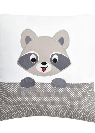 Подушка декоративна обіймашка тm papaella 45х45 см єнот