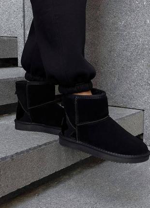 Женские угги ugg black (лак задник)огромный выбор обуви
