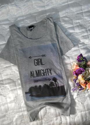 Котоновая футболка girl almighty, р.м-10-38