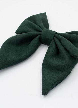 Заколка автомат бант из эко - замши 
стильный бантик замша автомат