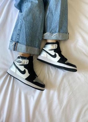 Кросівки nike air jordan 1 retro high silver toe5 фото