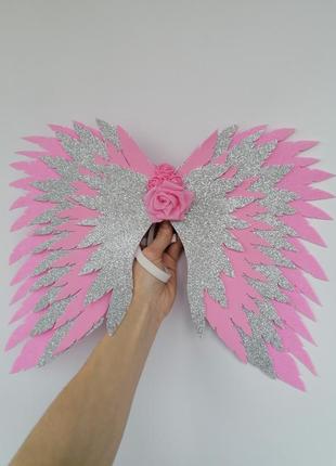 Крылья ангела розовые  крила рожеві  украшение розовый крила янгола1 фото