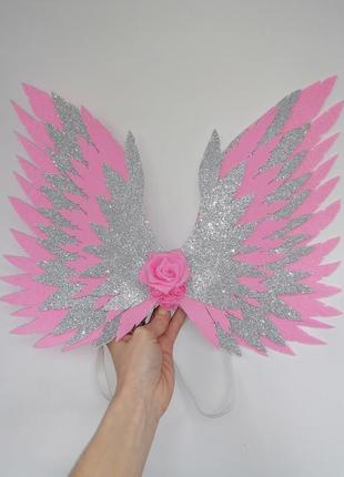 Крылья ангела розовые  крила рожеві  украшение розовый крила янгола6 фото