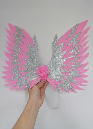 Крылья ангела розовые  крила рожеві  украшение розовый крила янгола10 фото