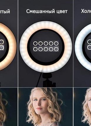 Кольцевая led лампа светодиодная ring fill light jy-300 usb диамером 30см с пультом ду5 фото