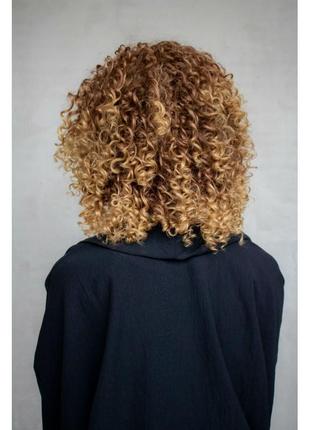 Парик афрокудри блонд натуральный цвет2 фото