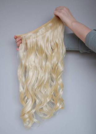 Накладне волосся хвилясте блонд1 фото