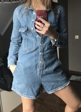 Джинсовый комбинезон zara