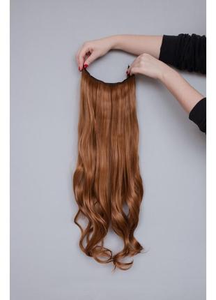 Треси на стрічці коричнево-руде хвилясте волосся2 фото