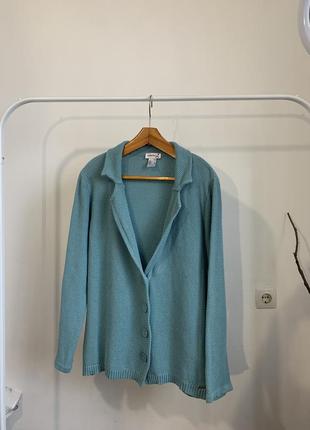 Блакитний хлопів кардиган collection made in laos