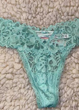Шикарные женские трусики стринги гипюр victoria’s secret оригинал