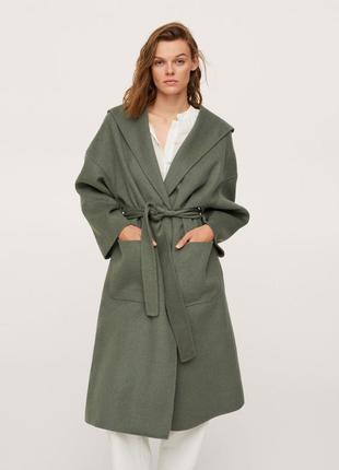 Объемное пальто, шерсть  mango