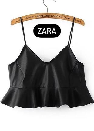 Шкіряний топ zara1 фото