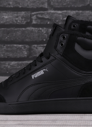 Зимние ботинки черевики puma shuffle mid fur (41р по 46р)оригинал2 фото