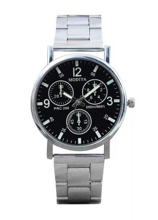 Часы мужские классические с металлическим браслетом