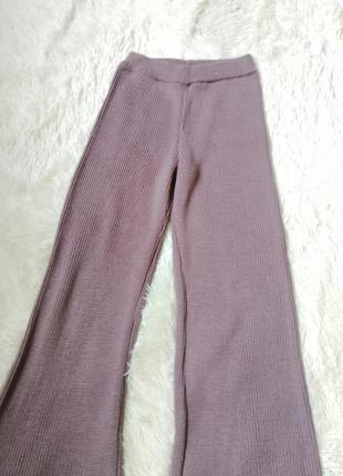 Тёплые вязаные брюки - палаццо шерсть альпака теплі в'язані штани - палаццо шерсть альпака2 фото