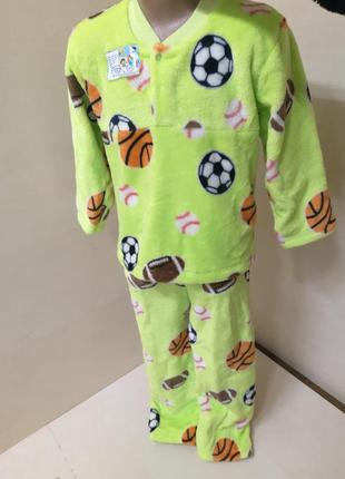 Махровая пижама для мальчика р. 110 116 1228 фото