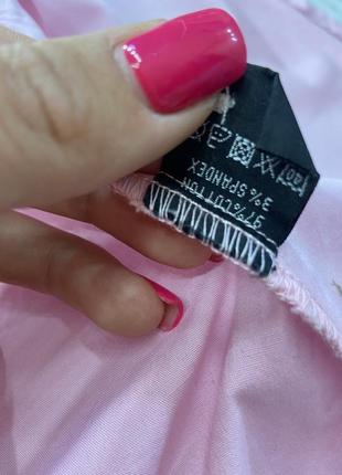 Розовая котоновая рубашка на пуговицах в стиле zara8 фото