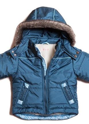 Куртка зимова хлопчача тепла для хлопчика україна вв029 куртка зимова підкладка з овчини наповнюва4 фото