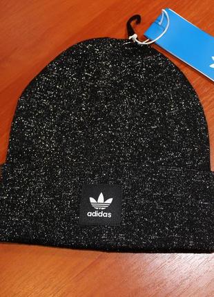 Adidas originals adicolor cuff knit glitter h35541 unisex оригінал шапка з бльосками !2 фото