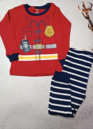 Розм. 2т бавовняна піжама, пожежник, пижама, carters, картерс1 фото