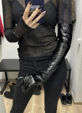 Длинные латексные перчатки 6