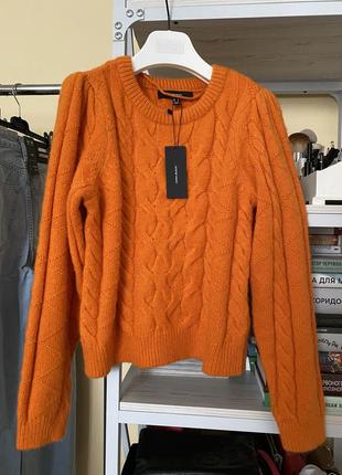 В’язаний теплий светр узор оверсайз vero moda вязаный свитер кофта джемпер свободный крой тёплый