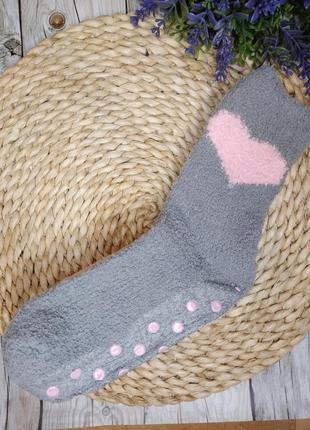 Пухнасті шкарпетки травичка зі стопперами 2в15 фото