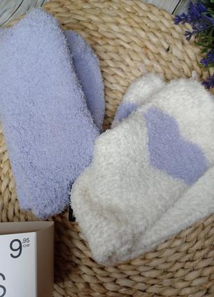 Пухнасті шкарпетки травичка зі стопперами 2в17 фото