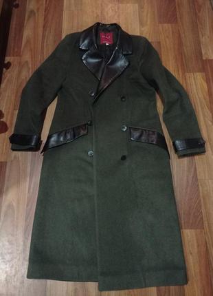 Вовняне демісезонне жіноче пальто розмір l1 фото
