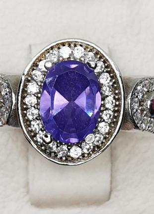 Кольцо серебряное с аметистом 18 4,4 г