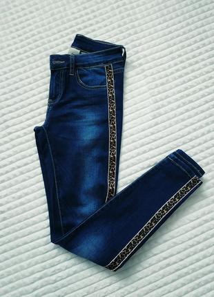 Стильні жіночі джинси denim з камінцями блискітками