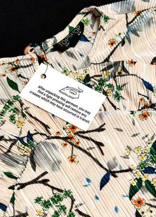Брендовая блуза плиссе topshop румыния этикетка3 фото