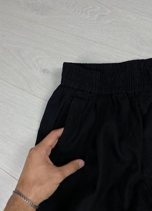 Cos брюки штани джинси бавовняні на резинці широкі в японському стилі чорні базові з кишенями4 фото