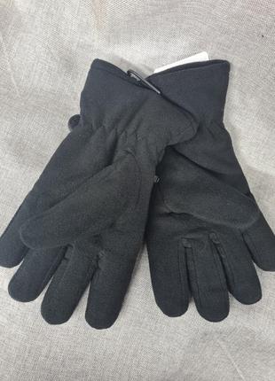 Перчатки мужские тёплые флисовые с мехом , тёплые мужские перчатки, перчатки флис...