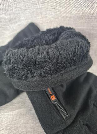 Перчатки мужские тёплые флисовые с мехом , тёплые мужские перчатки, перчатки флис...
