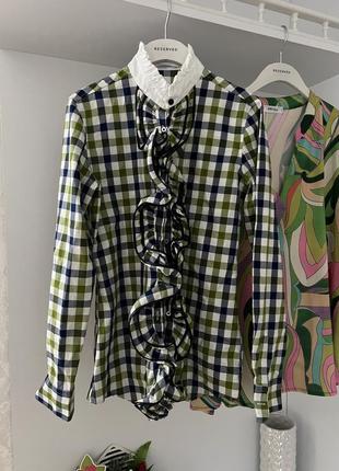 Котоновая рубашка в клетку zara