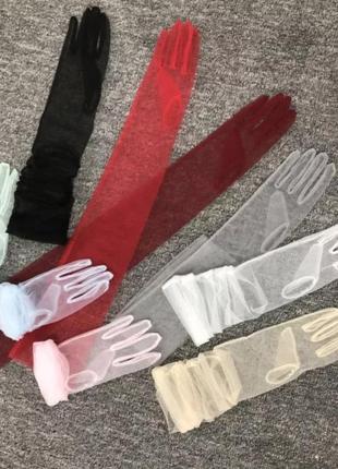 Перчатки для фотосессий вечеринок свадебные эротические сексуальные белье фатиновые сетчатые9 фото